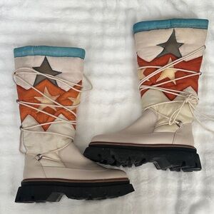 Free People Multicolor Star Patterned Winter Boots